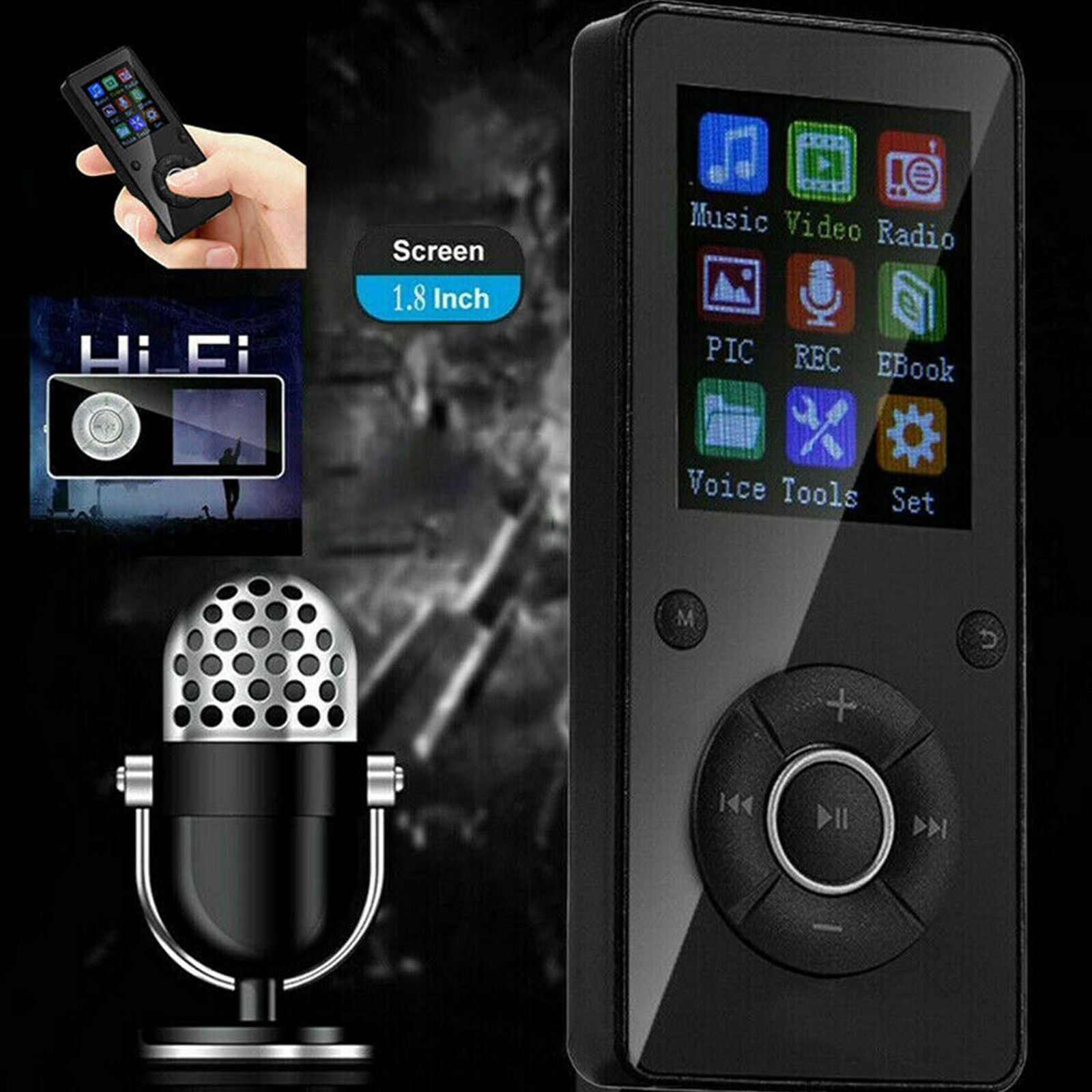 32GB bluetooth MP3 MP4 TF Card Mini Music Player Portable Sports FM Speaker