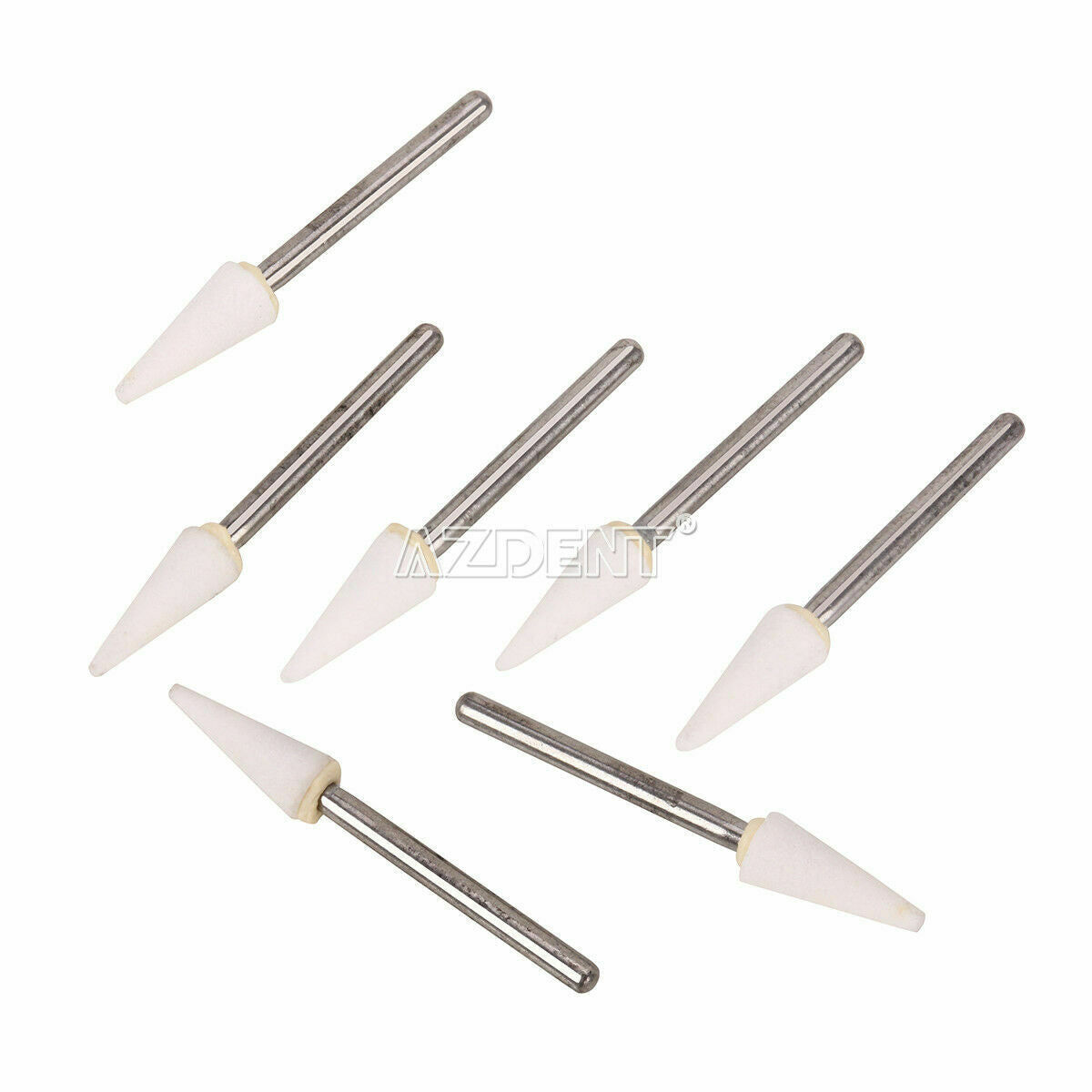 20X AZDENT Dental Polishing FG Burs Abrasion Cone White Stone CN1 Points Burs