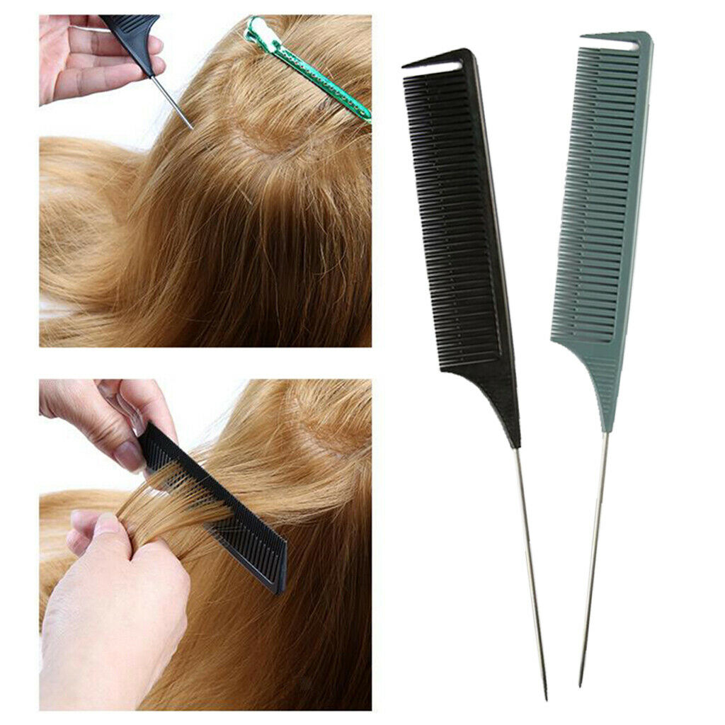 Pro ABS Sectioning Weaving Highlighting Foiling Hair Comb Combs Pin Tail