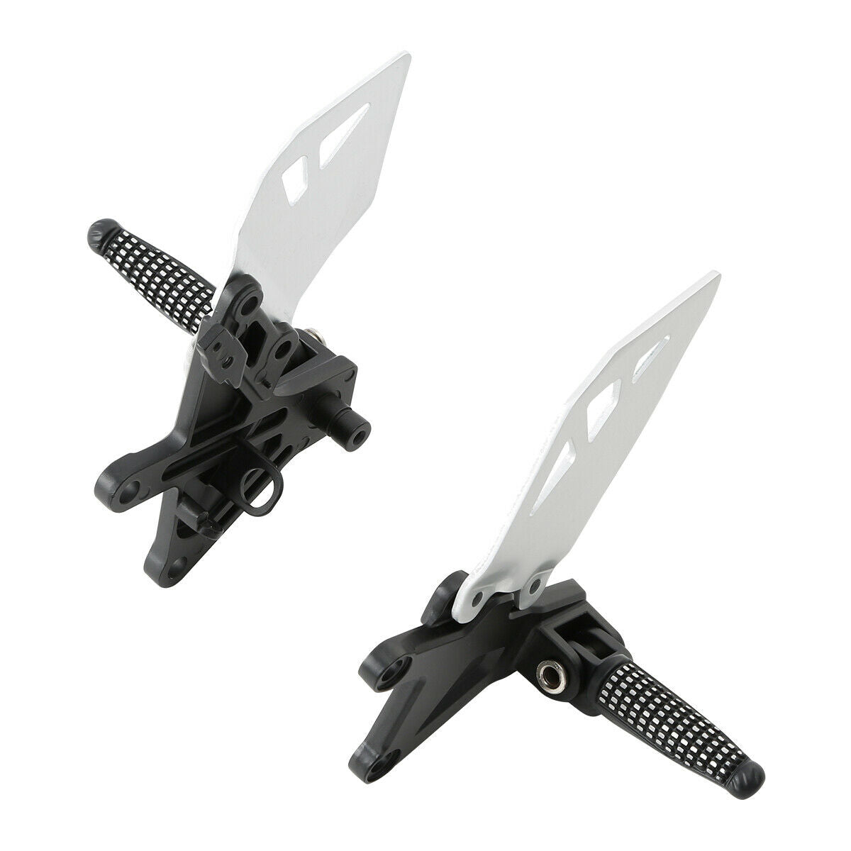 Front Foot Pegs Pedals Footrests + Brackets Fit For Kawasaki Ninja ZX10R 11-17