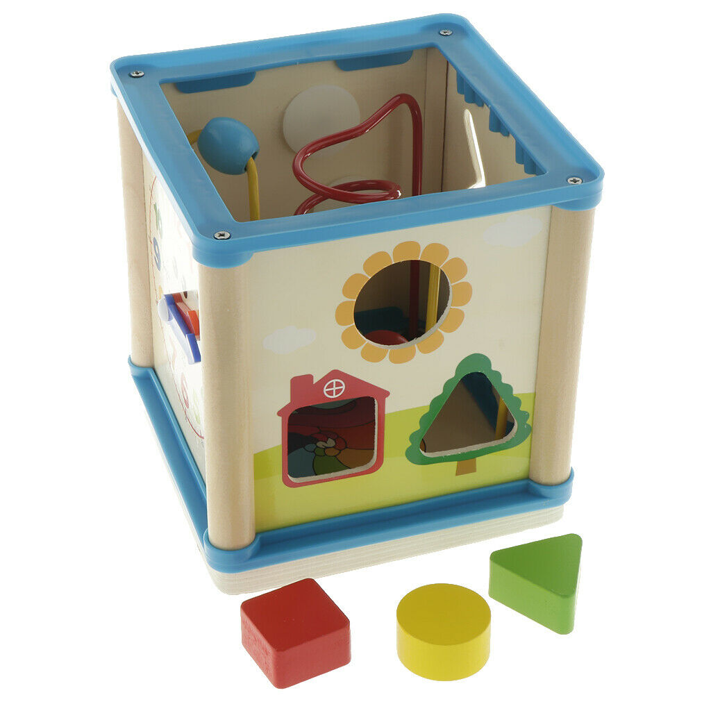 Wooden Montessori Educational Toys Activity   with Removable Bead Maze