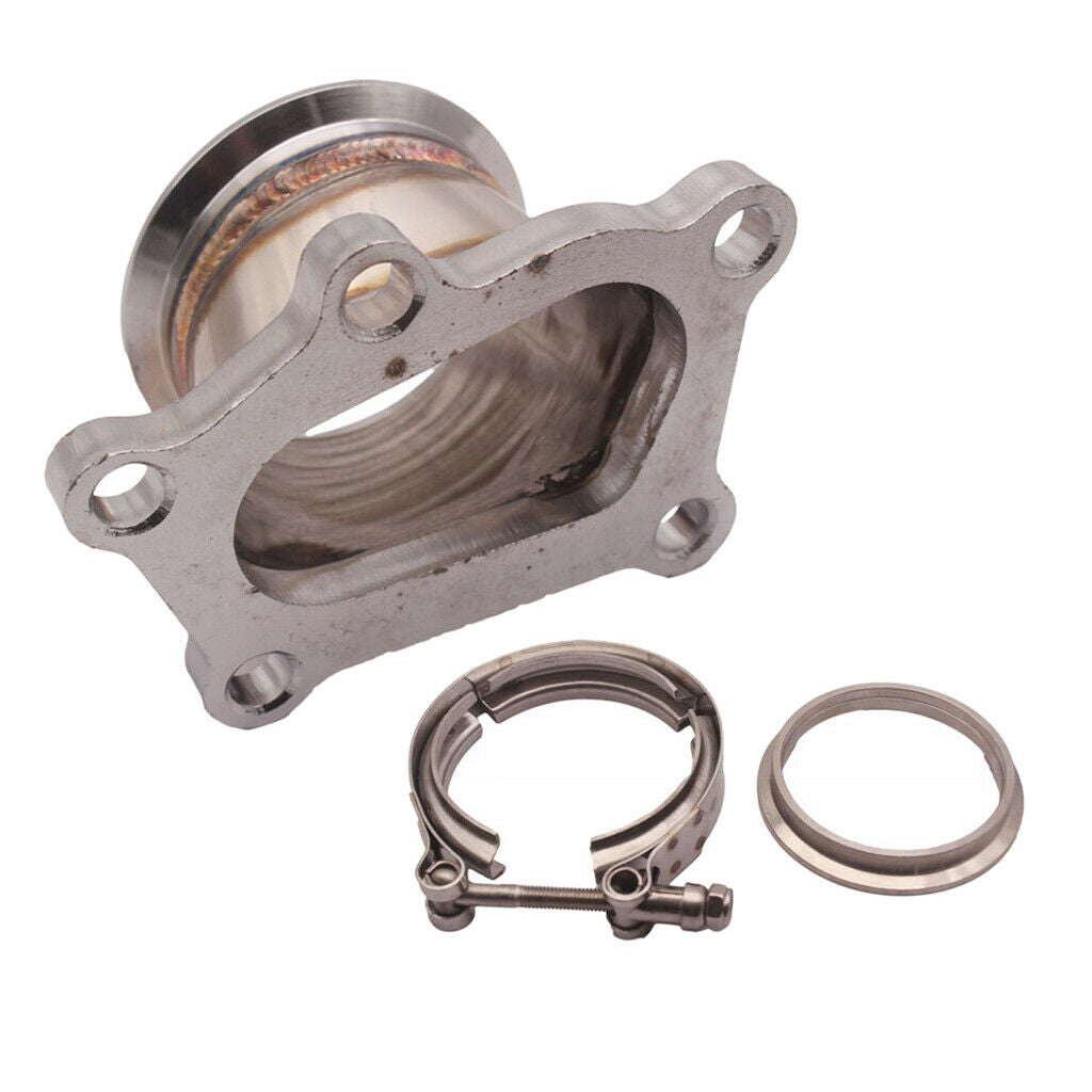 1Set 76mm 3" V-Band Turbo Conversion Flange w/ Clamp Kit For Mazdaspeed 6