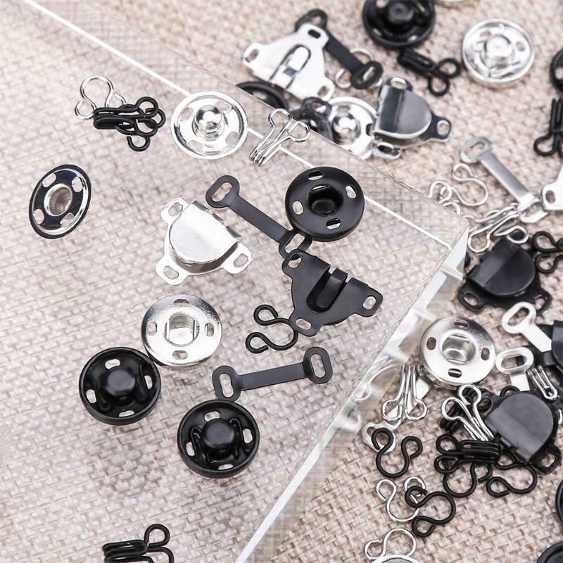 50 Pairs 3 Styles Sewing Hooks and Eyes Set Hook and Eye Closures Kit for Trouse