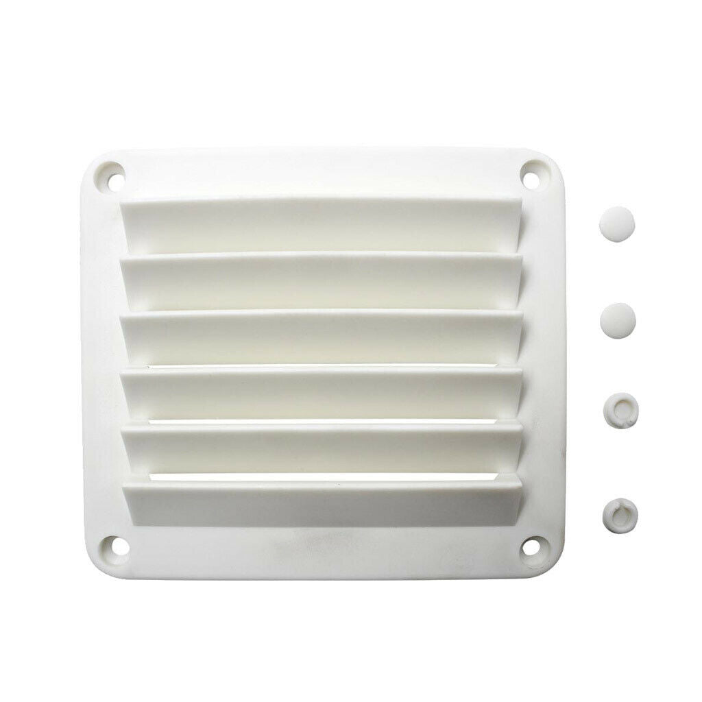 2x White ABS Louvered Plastic Vent 5-1/2inch x 4-7/8inch for Boat