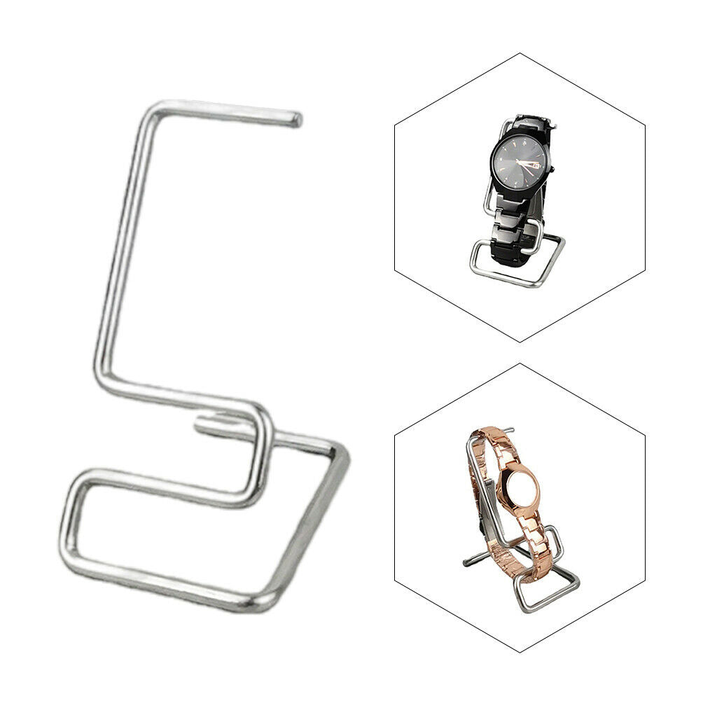 Stainless Steel Watch Display Stand Rack Holder Bracelets Showcase Organizer