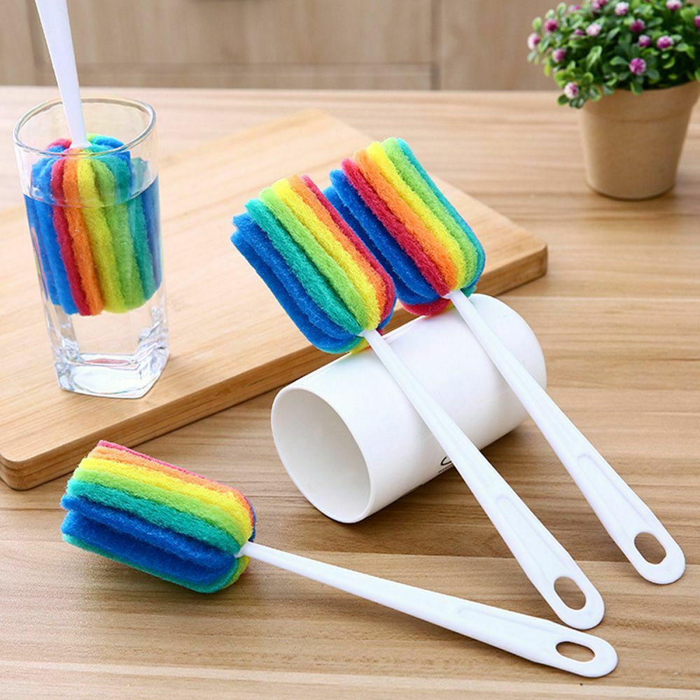 Tool Glass Household Washing Sponge Brush Bottle Brush Cleaner Scrubber