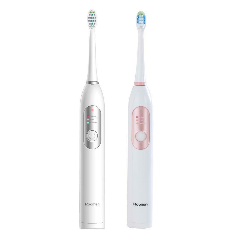 Washable 40000vpm Sonic Whitening Electric Toothbrush Teeth Brush 2 Heads