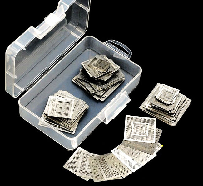60pcs Common Ati Nvidia Ddr Directly Heated Stencils Kit Bga Rework Repair [M1]