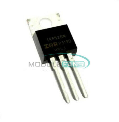 10PCS IRF520N IRF520 TO-220 N-Channel IR Power MOSFET