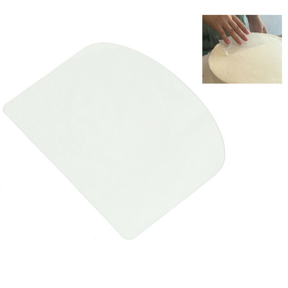 5pcs Plastic Soft Dough Cake Scraper Plain Smooth Jagged Edge Spatulas Cut.l8