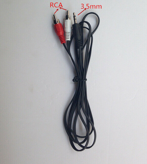 3.5mm 1/8" Jack Mini plug TO 2 RCA Male Stereo Phono Audio Speaker Adapter CABLE