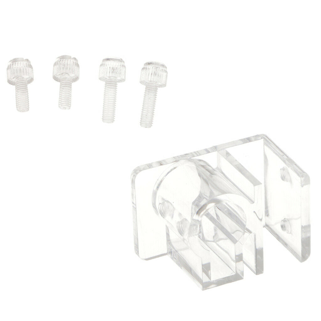 4 Pieces Acrylic Aquarium Pipe Clip Holder for 12mm/16mm Inflow Outflow Tube