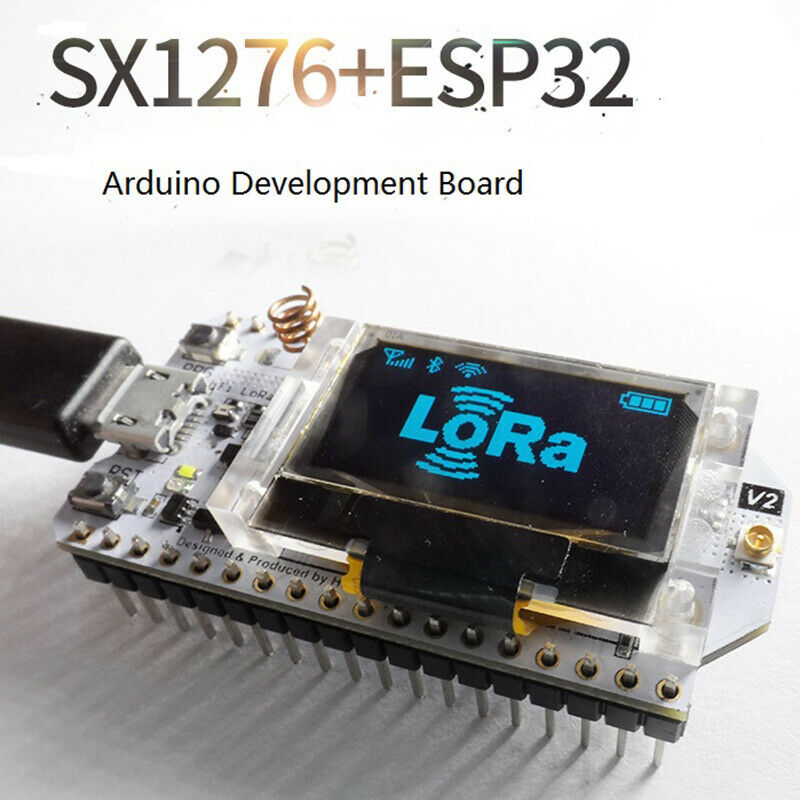 2X(2Pcs 868-915MHz SX1276 ESP32 LoRa 0.96 Inch Blue OLED Display Bluetooth F1B3)