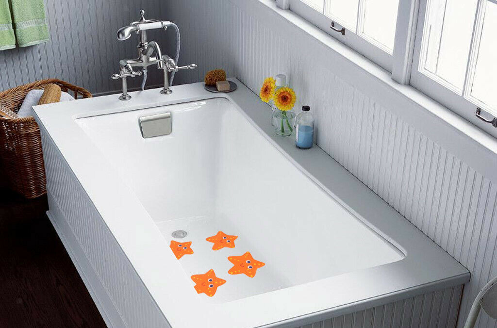 10pcs Bathtub Shower Appliques Anti-Skid Bathroom Safety Decals Stickers
