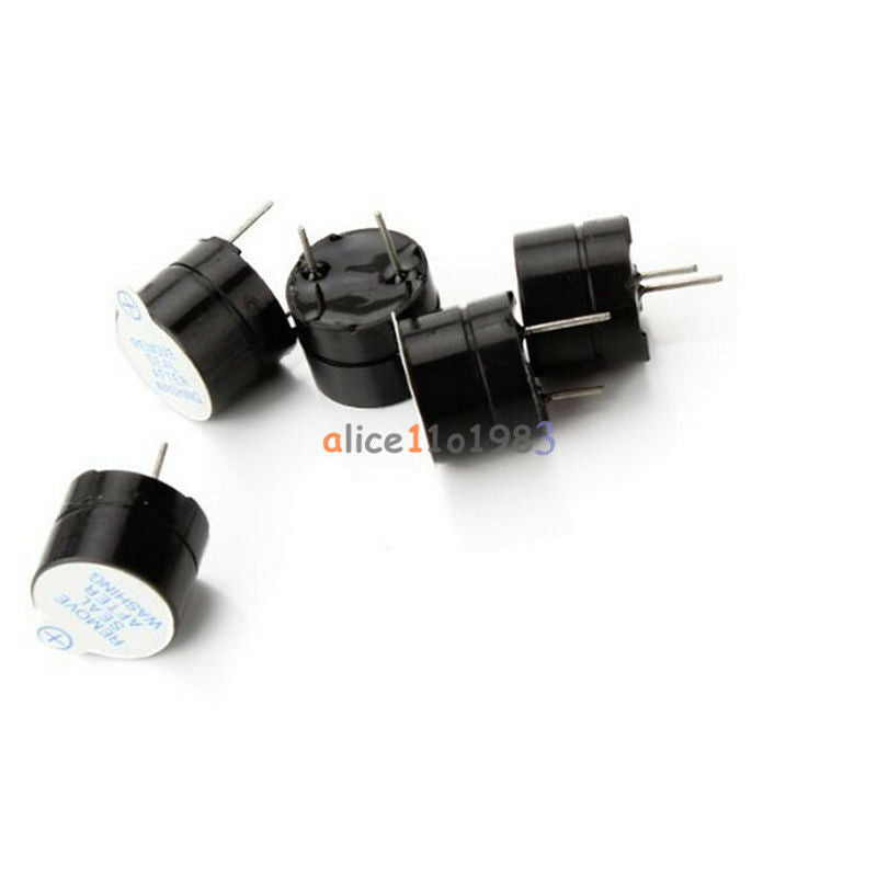50Pcs 5v Active Buzzer Magnetic Long Continous Beep Tone Alarm Ringer 12mm