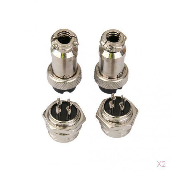 8x 4 Pin Aviation Waterproof Connector Cable Connector Plug & Socket Electrical