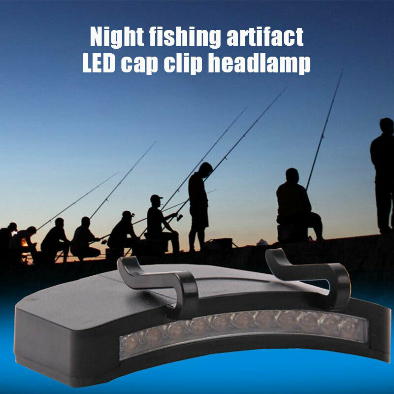 Portable LED Cap Clip Headlamp Hat Brim Mini Head Light Lamp for Outdoor .l8