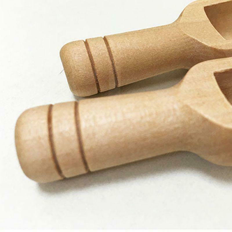 Wood Small Little Mini Wooden Spoon Scoop Salt Sugar Condiment Cooking Tools