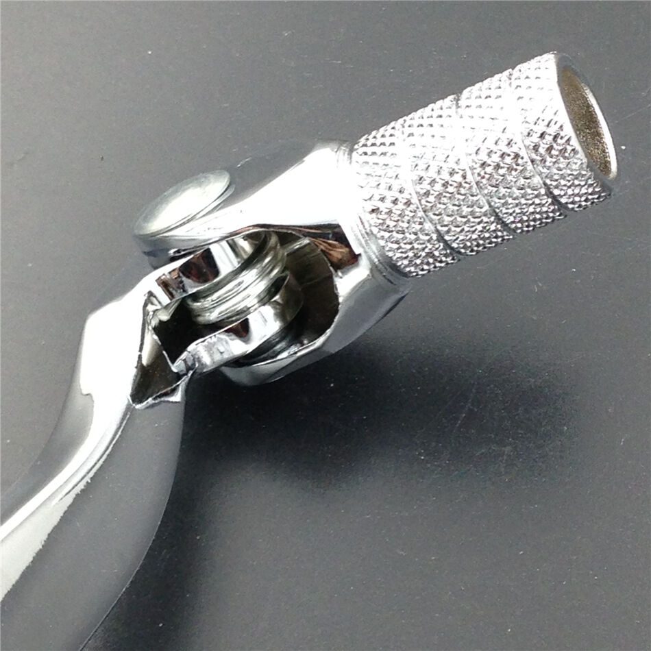 Chrome Folding Brake Shift Pedal Foot Lever For Kawasaki ZX6R 636 ZX-6RR 03-04