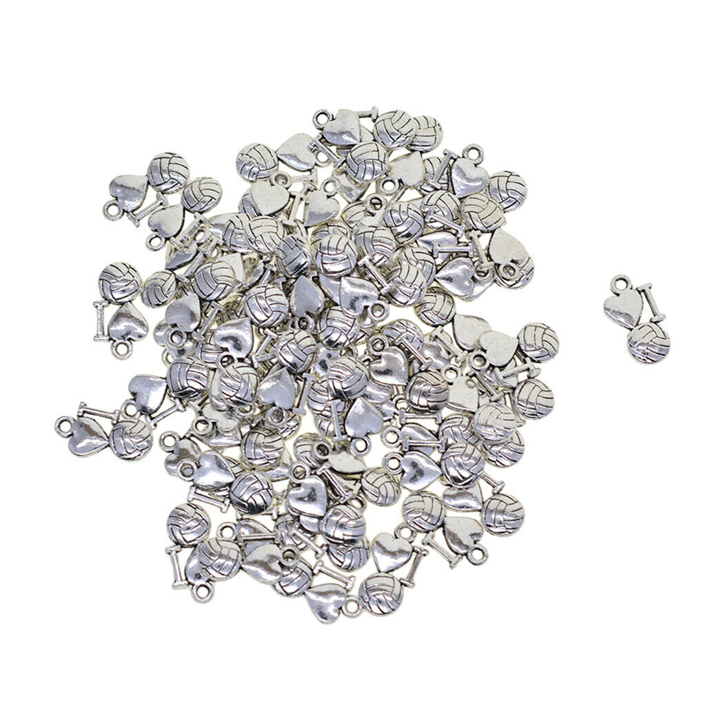 50 Pcs Love Shape Handmade Key Accessories DIY Necklace