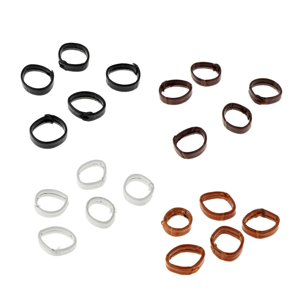 10x 22mm PU Leather Watch Band Watchband Clasp Ring Strap Loop Fastener