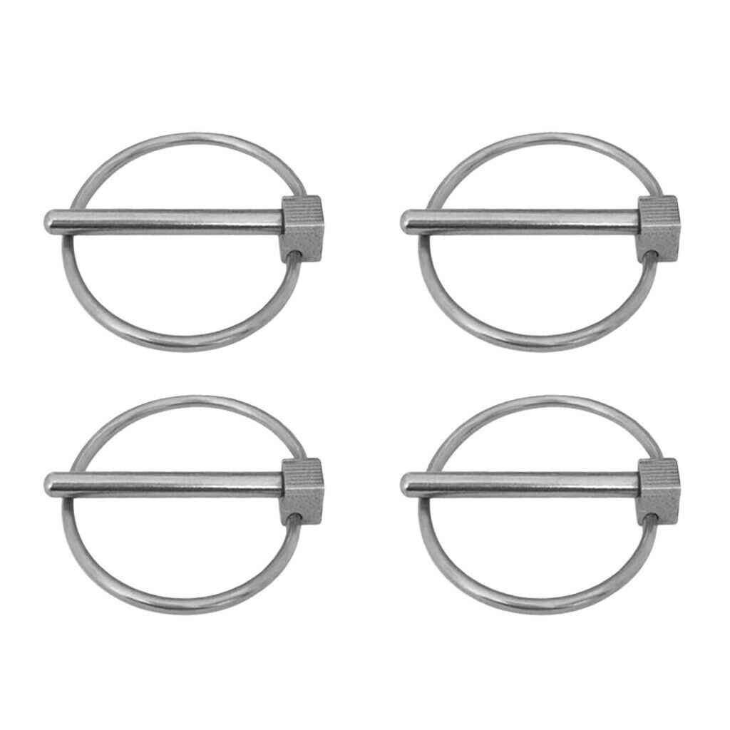 4x 4mm Lynch Pins Tractor Digger Trailer Horsebox Lorries Linch Clip Ring