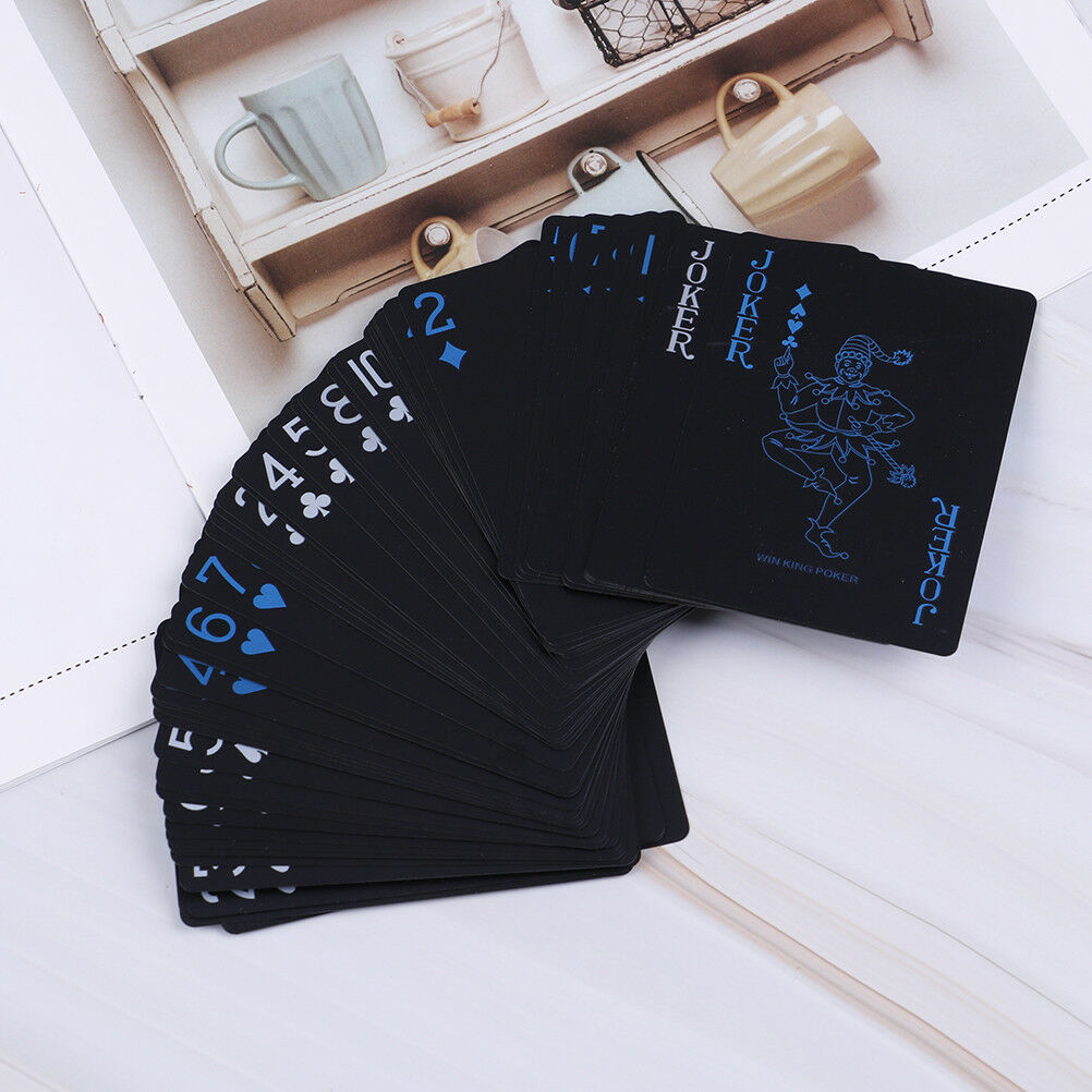 55 Pcs/Deck Poker Waterproof Playing Cards Set Classic Magic Tricks Tool  Td Lt