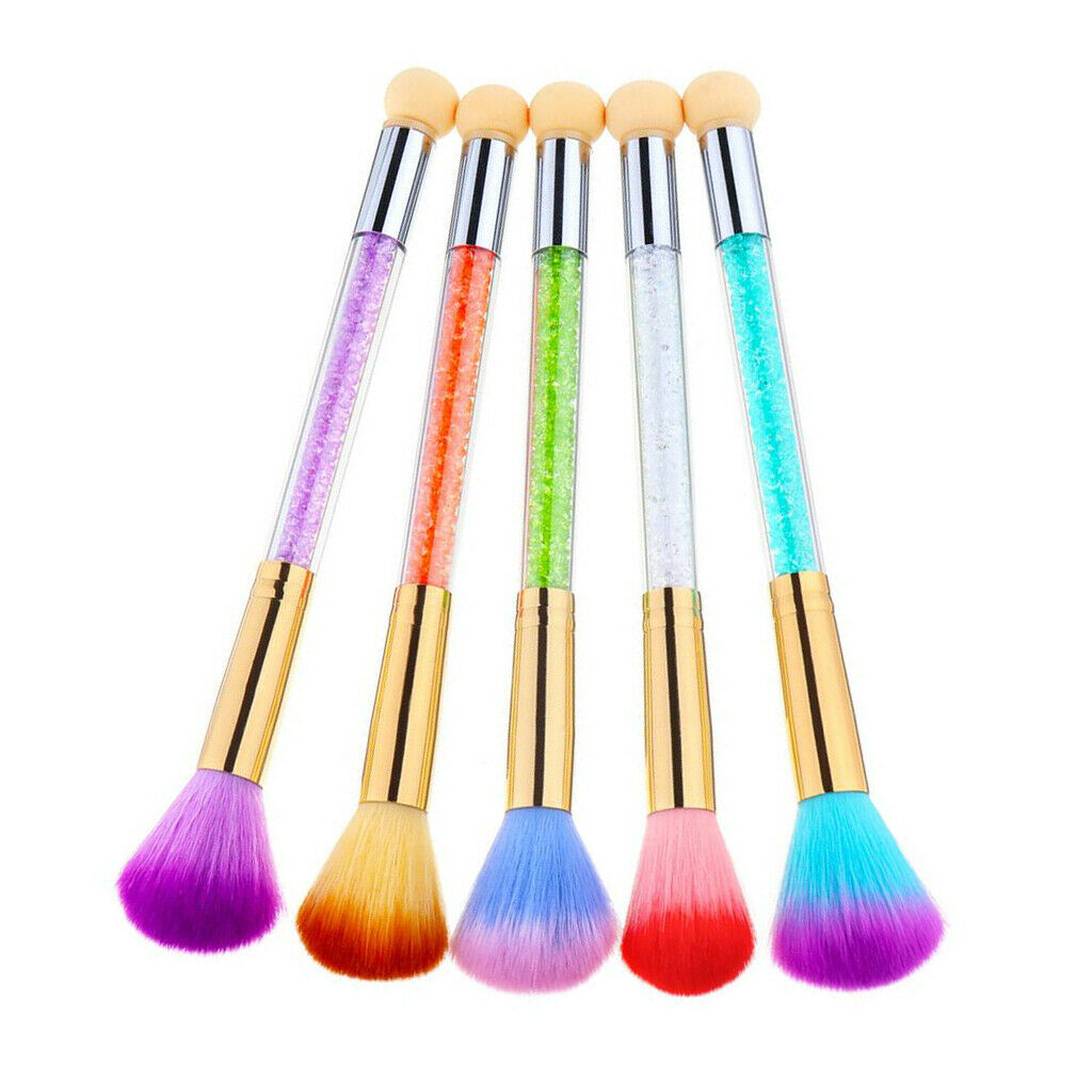 Nail Care Manicure Dust Remover Cleaner Brushes Makeup Powder Brushes Purple