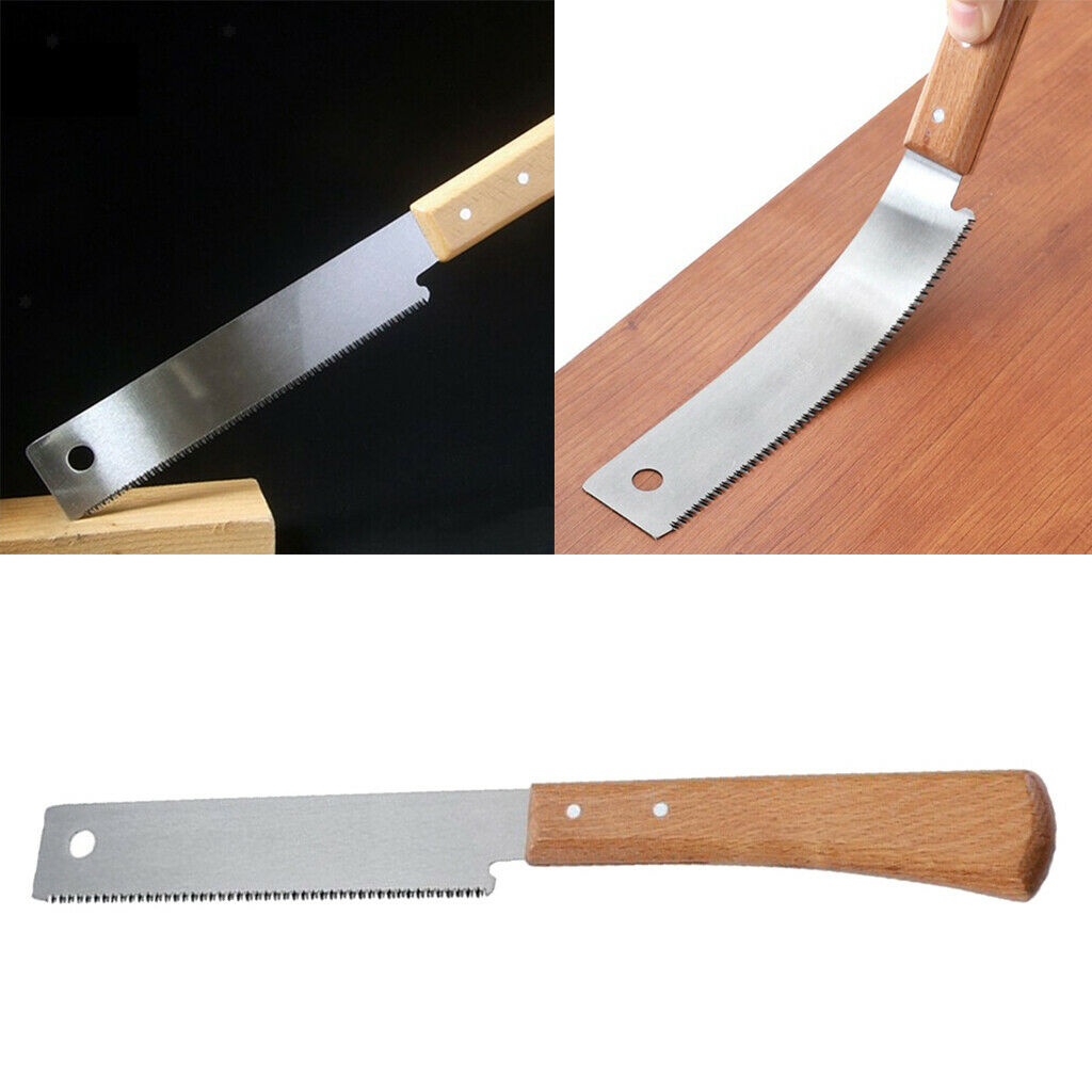 12inch Mini Hand Saws 2 Sided Tenon w/ Wooden Handle for Woodworking Hobby