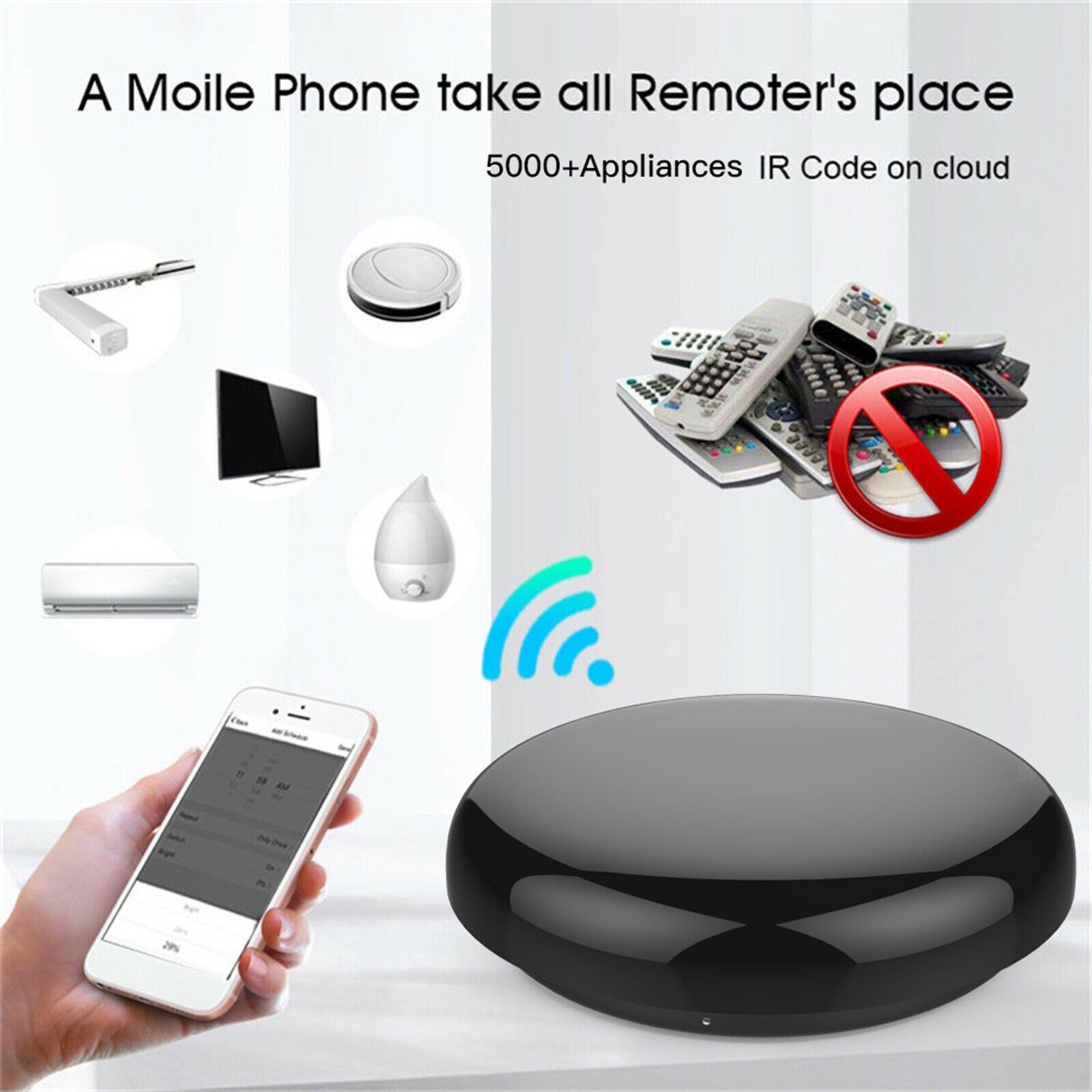 WiFi IR Remote Controller Universal Intelligent Remote Hub Voice Control