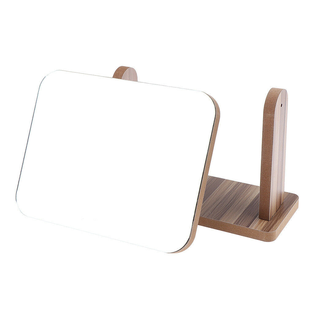 1 Piece Of Rectangle Tabletop Vanity Makeup Mirror, Made of Wood Frame And Stand