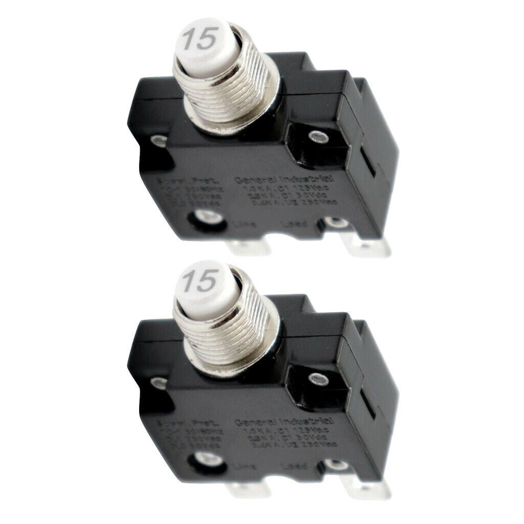 2x Car Auto Circuit Push Button Circuit Breaker with Quick Connect Terminals