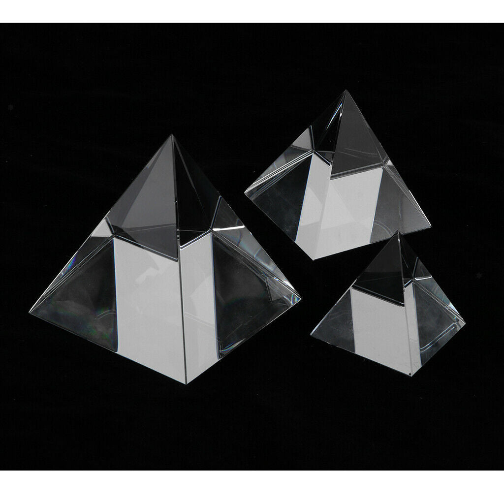 60mm Clear Crystal Pyramid Decorative Art Decor Photography Prop