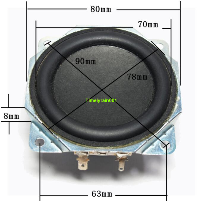 2pcs 3"inch 4Ω 20W~50W Subwoofer Speaker Neodymium Loudspeaker For harman/kardon