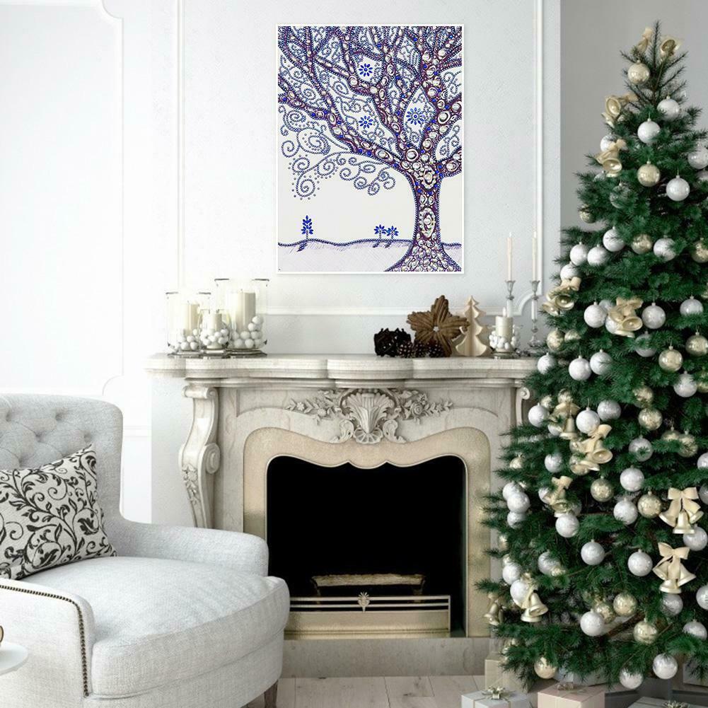5D DIY Special Shaped Diamond Painting Tree Cross Stitch Mosaic Kits Decor @