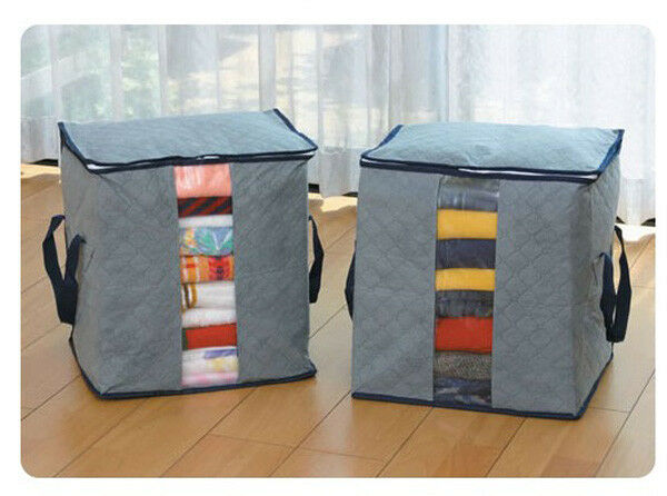 Charcoal Fabric Garment Cloth Dust Proof Cover Storage Bag Clean Up Organi.l8