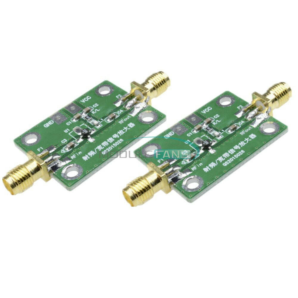 2PCS RF Wideband Amplifier 30dB 0.1-2000MHz low-noise LNA Broadband Receiver