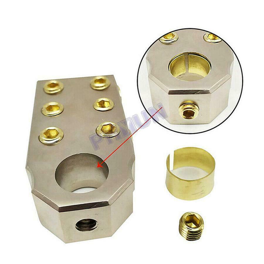 2 Car Truck Battery Terminal Clamp Post 1/0 2/0 AWG Gauge Positive Negative Port
