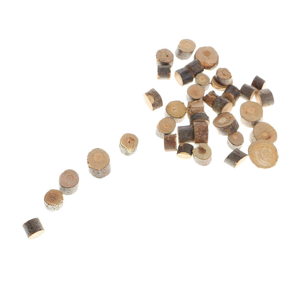 100x 5-10mm Wood Slices for DIY Crafts Wedding Decor Wooden Piles Ornaments