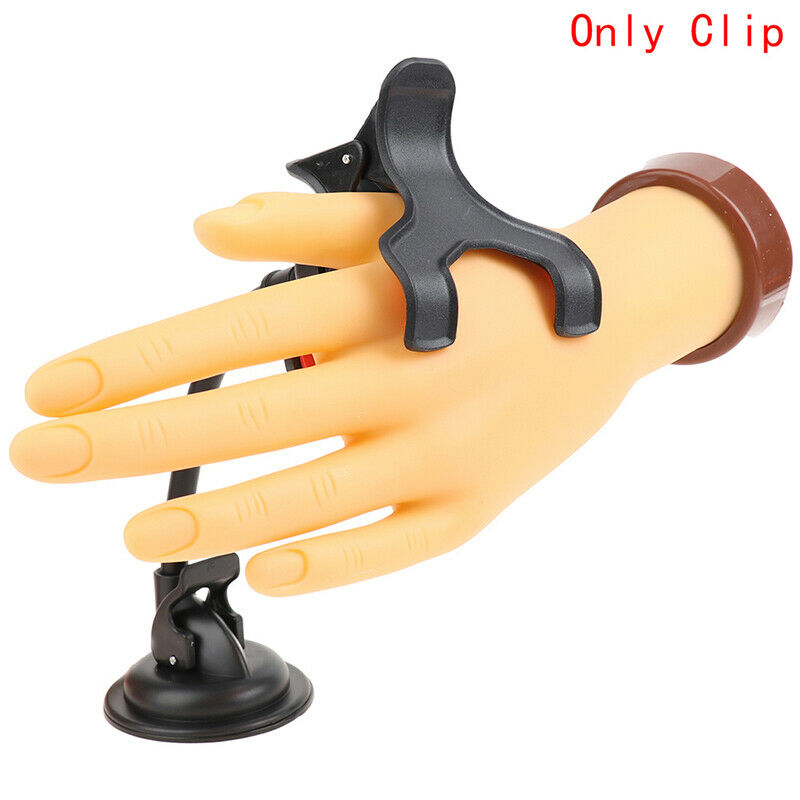 1Pc Nail Art Practice Hands Table Clip For Manicure Finger Training DisplayFCA