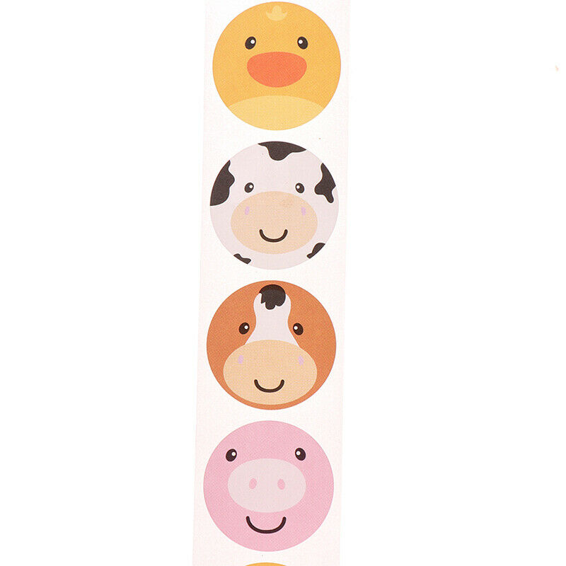 500pcCartoon Animals Farm Rewards Labels Stickers Shcool Kids Teacher Toys De Rf