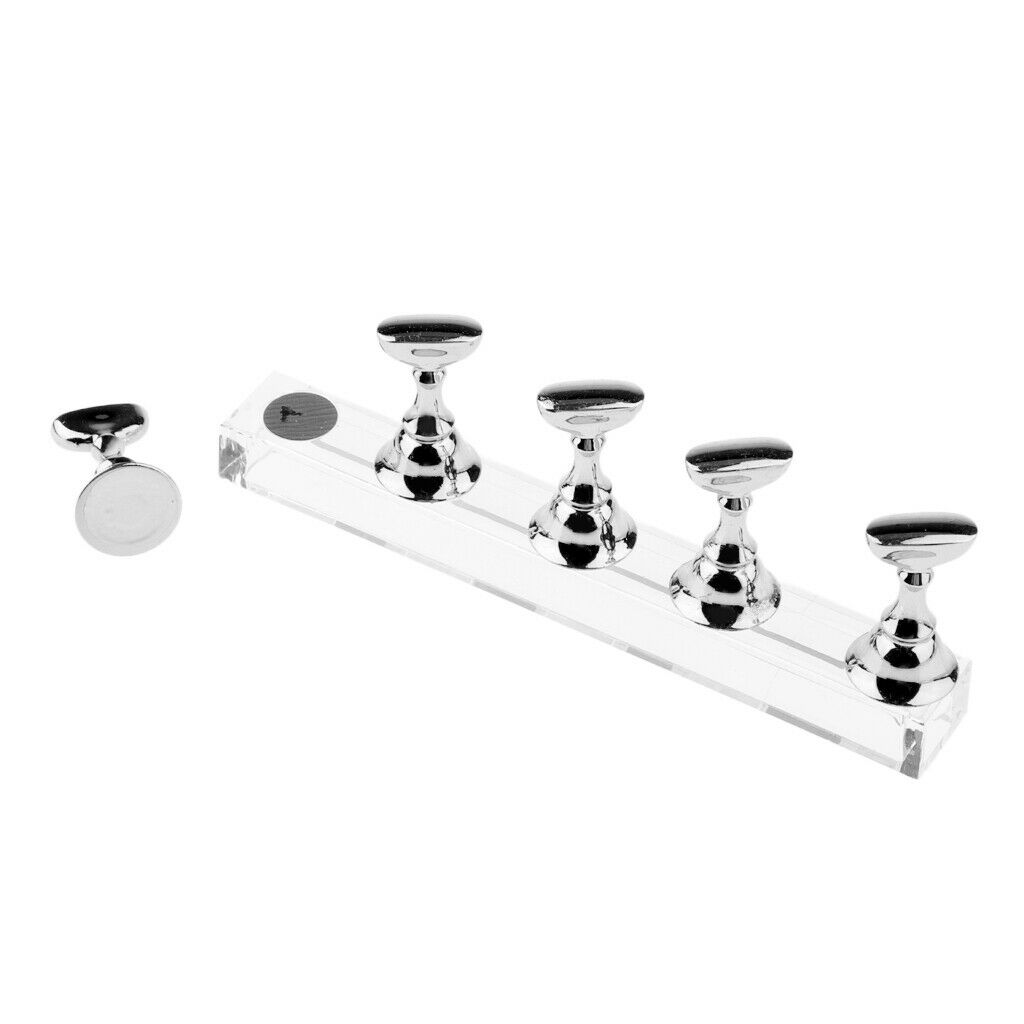 Nail Tips Holder Crystal Diamond Manicure DIY Stand Chessboard