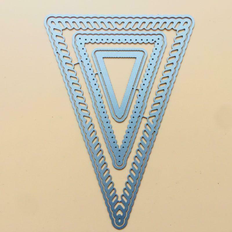 Triangle Metal Cutting Dies Stencil Scrapbooking DIY Album Stamp Paper mbossing