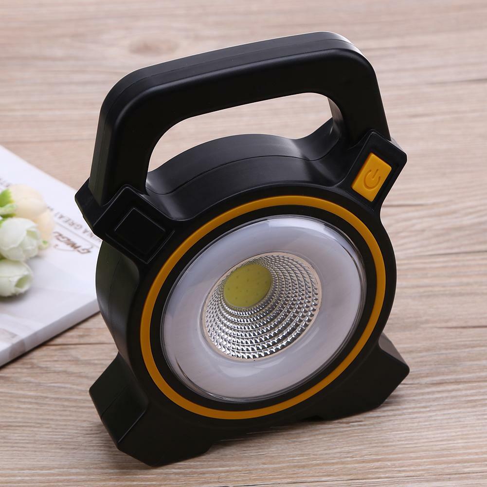 Portable Solar Charge COB LED Work Light Flood Truck Boat Bar Camping Tent Lamp