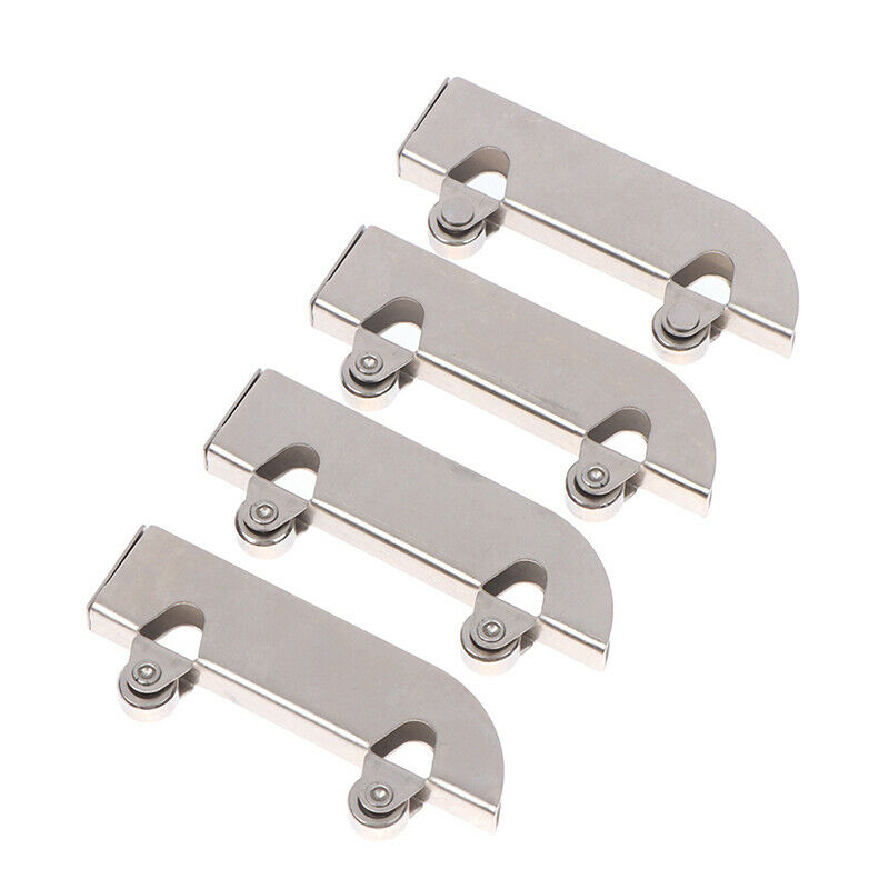 4pc Iron Pulley 5mm Glass Sliding Door Wheel Clamp Track Roller Run WLDFAU