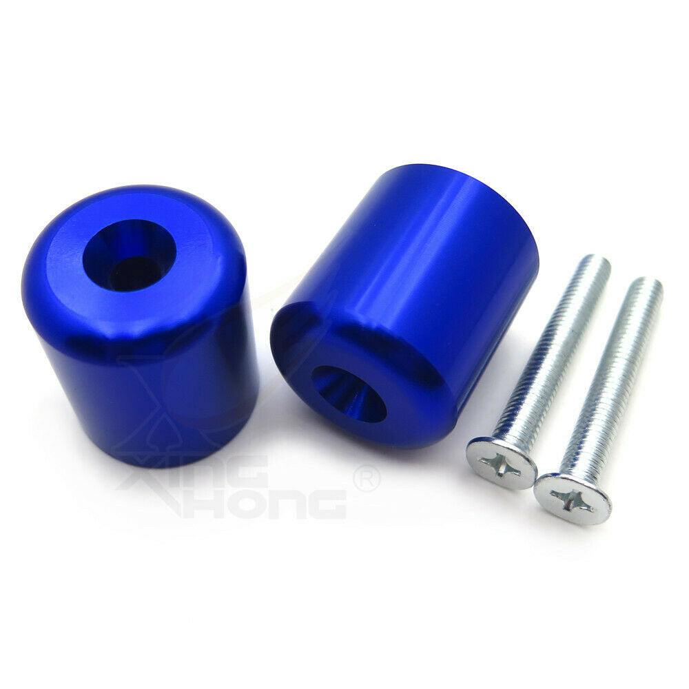 BLUE Hand Bar End For 1999-2012 Suzuki GSXR 600 750 1000 GSX1300R Hayabusa
