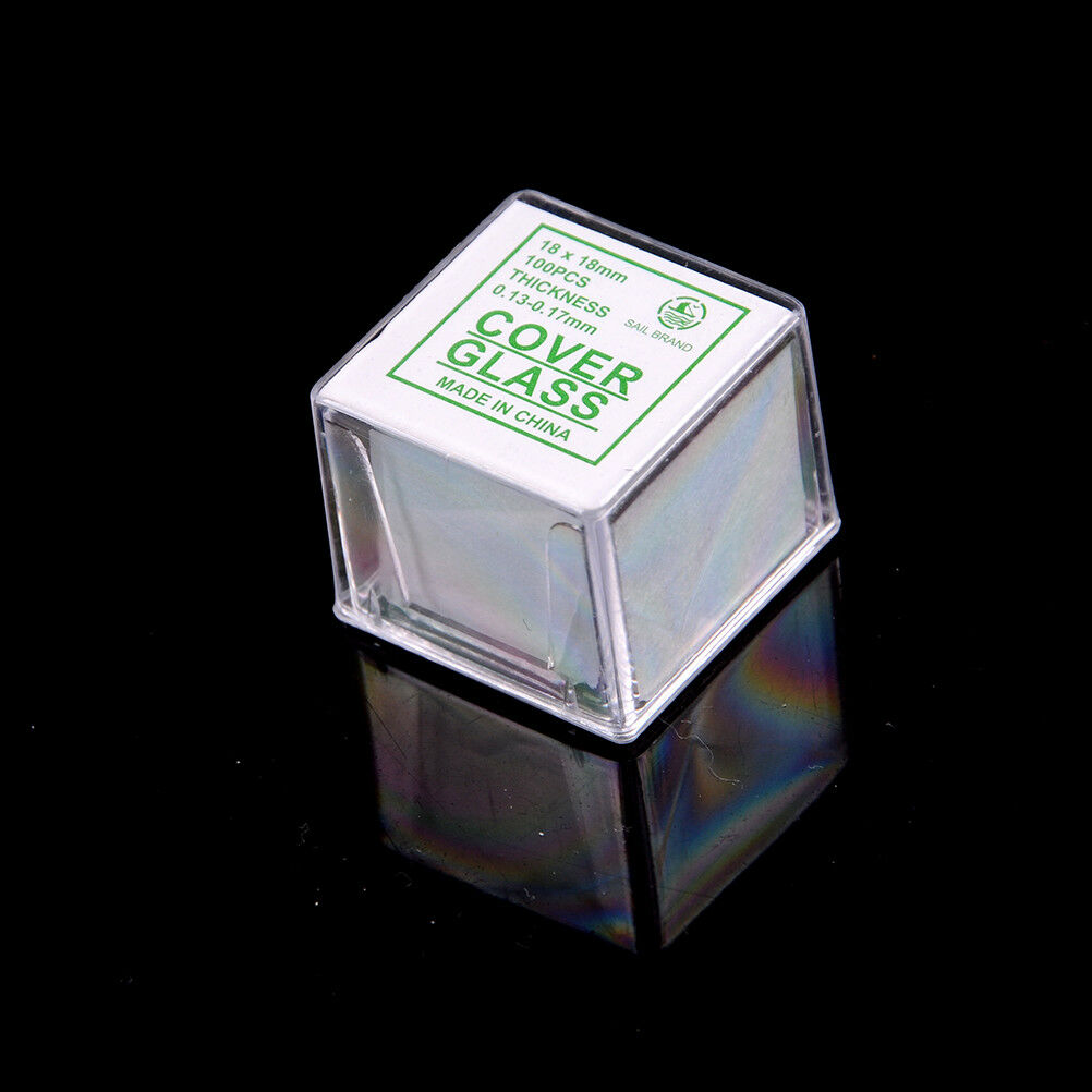 100 pcs Glass Micro Cover Slips 18x18mm - Microscope Slide Cover.l8