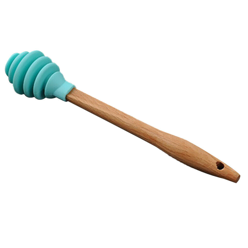 1pc Honey Stick Stirring Dipper Jam Spoon Dip Server Wooden Long Handle