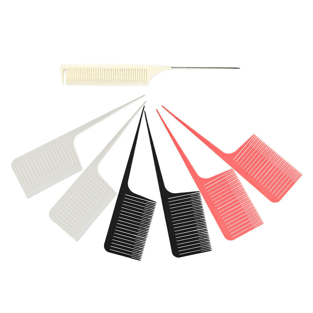 7x Plastic Weaving Highlighting Foiling Hair Comb Highlight Salon Tool