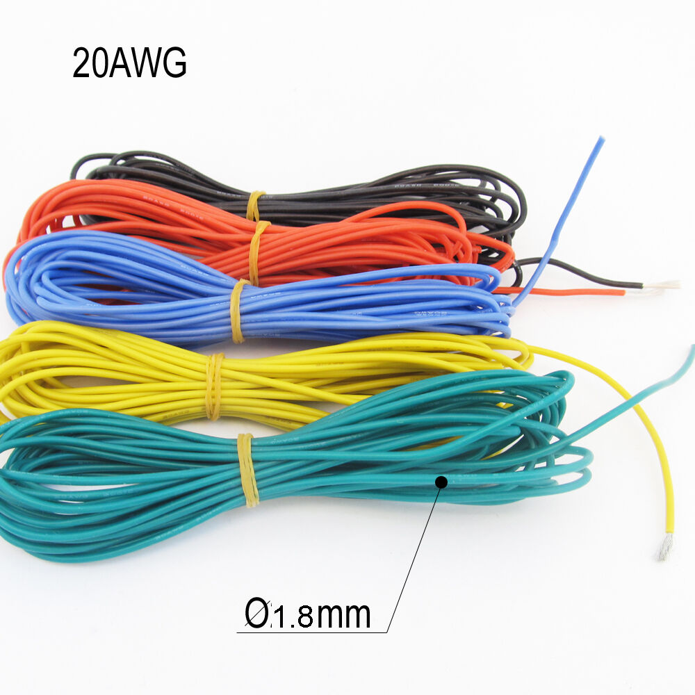 25meter 5colors 20AWG Flexible Soft Silicone Wire Tin Copper RC Electronic Cable